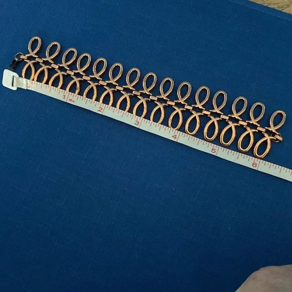 Renoir Copper 1950’s Linked Swirl Bracelet Vintage - Picture 3 of 8
